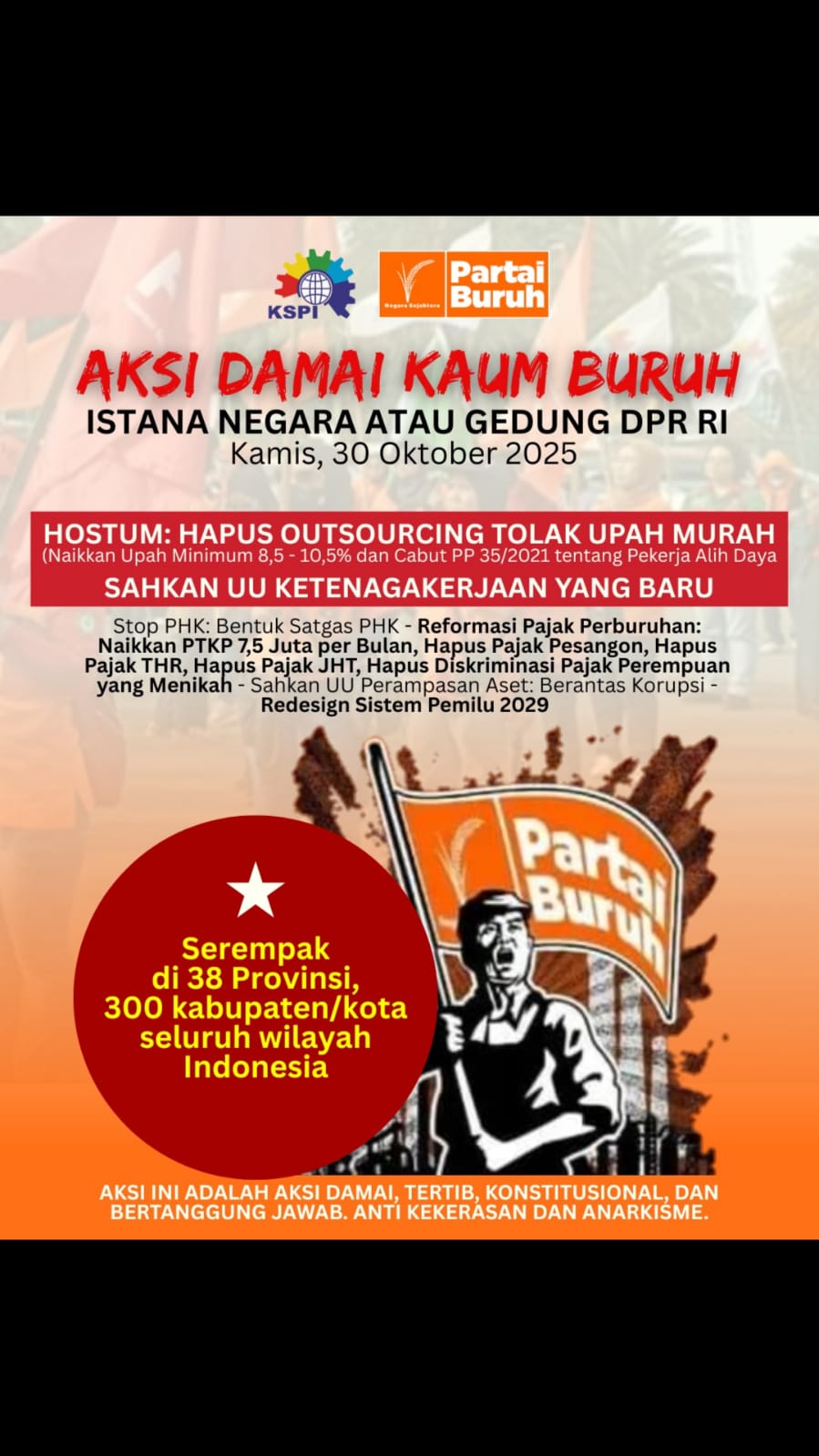 Buruh Tetap Menyuarakan Upah Minimum 2026 Naik 8,5 Persen Sampai Dengan 10,5 Persen