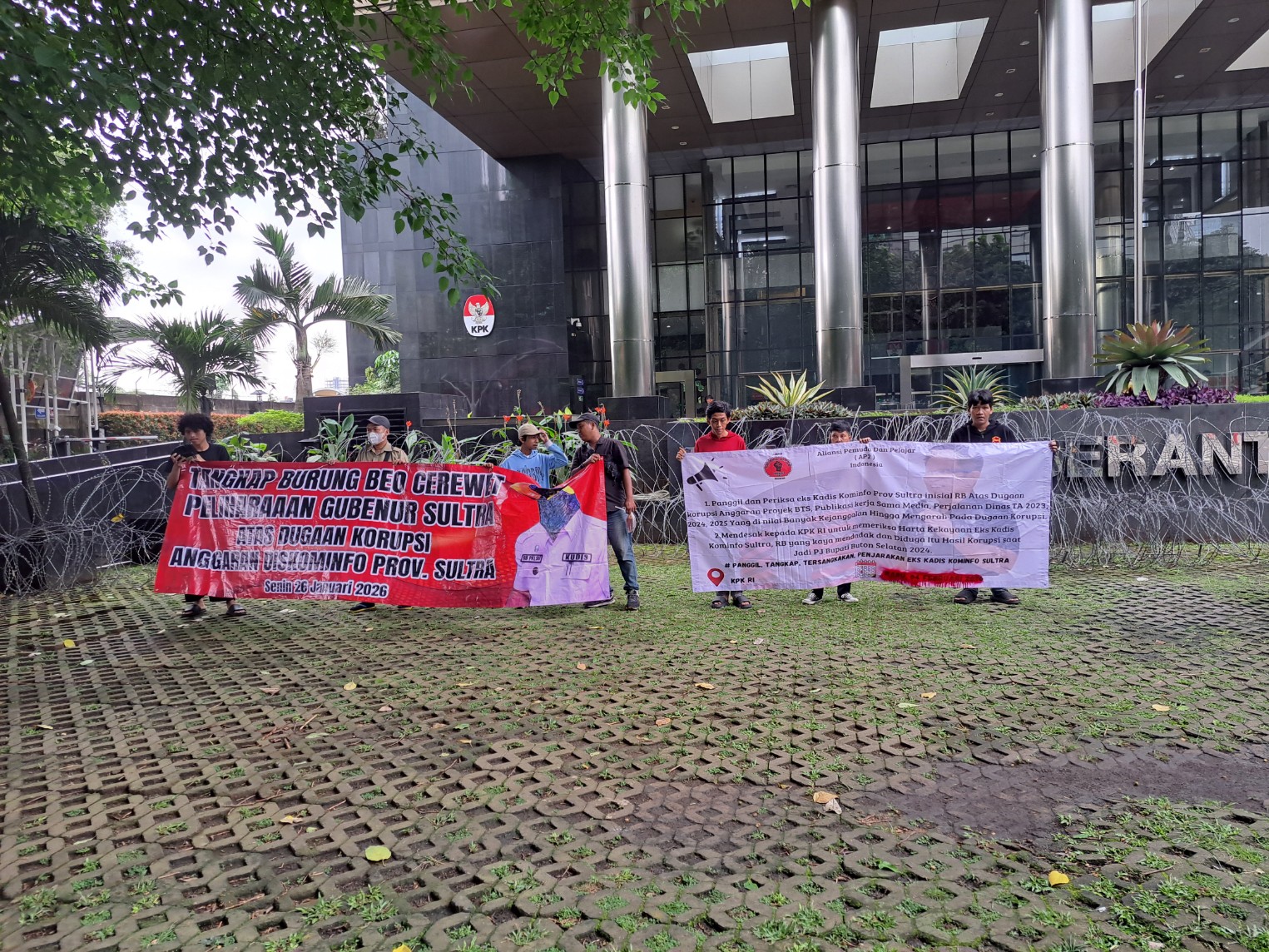 Aliansi Pemuda dan Pelajar Indonesia Desak KPK Usut Korupsi Proyek BTS di Sultra