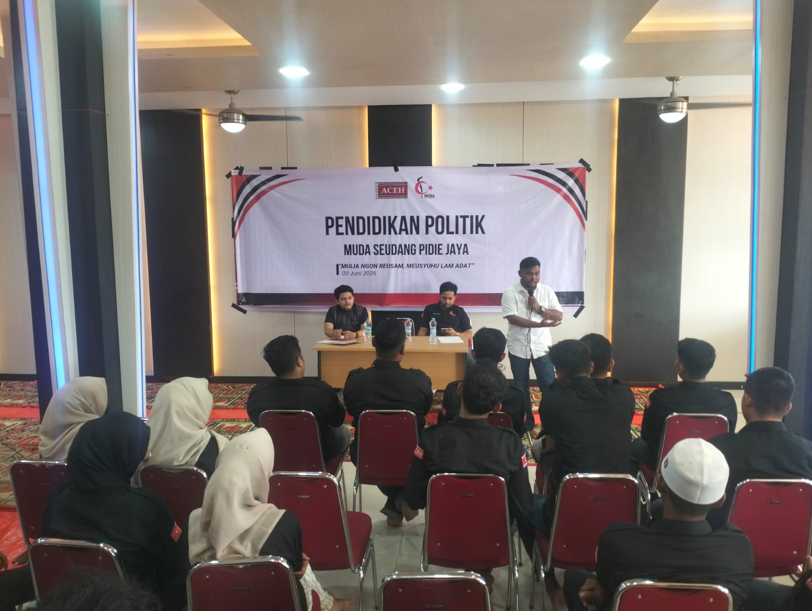 Kaderisasi Pemimpin Masa Depan, Muda Seudang Pidie Jaya Gelar Dikpol dan Pengukuhan Pengurus