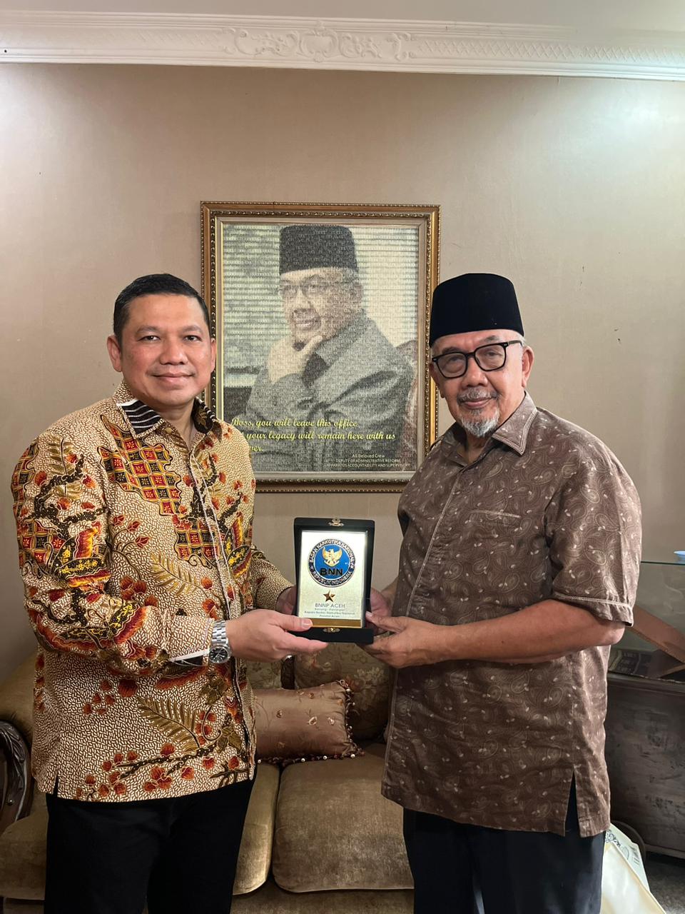 Sambut HANI 2026, Kepala BNNP Aceh Anjangsana ke Tokoh Pelopor Pendiri Badan Narkotika Provinsi