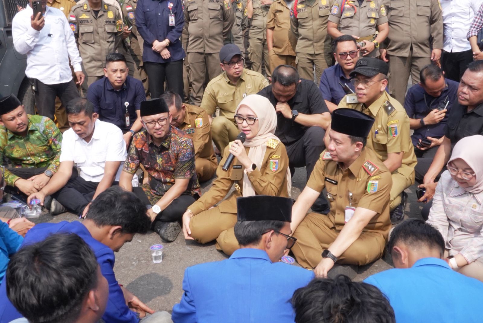 Wagub Jihan Temui Massa Aksi PMII, Pemprov Lampung Berkomitmen Kawal Aspirasi ke Pusat
