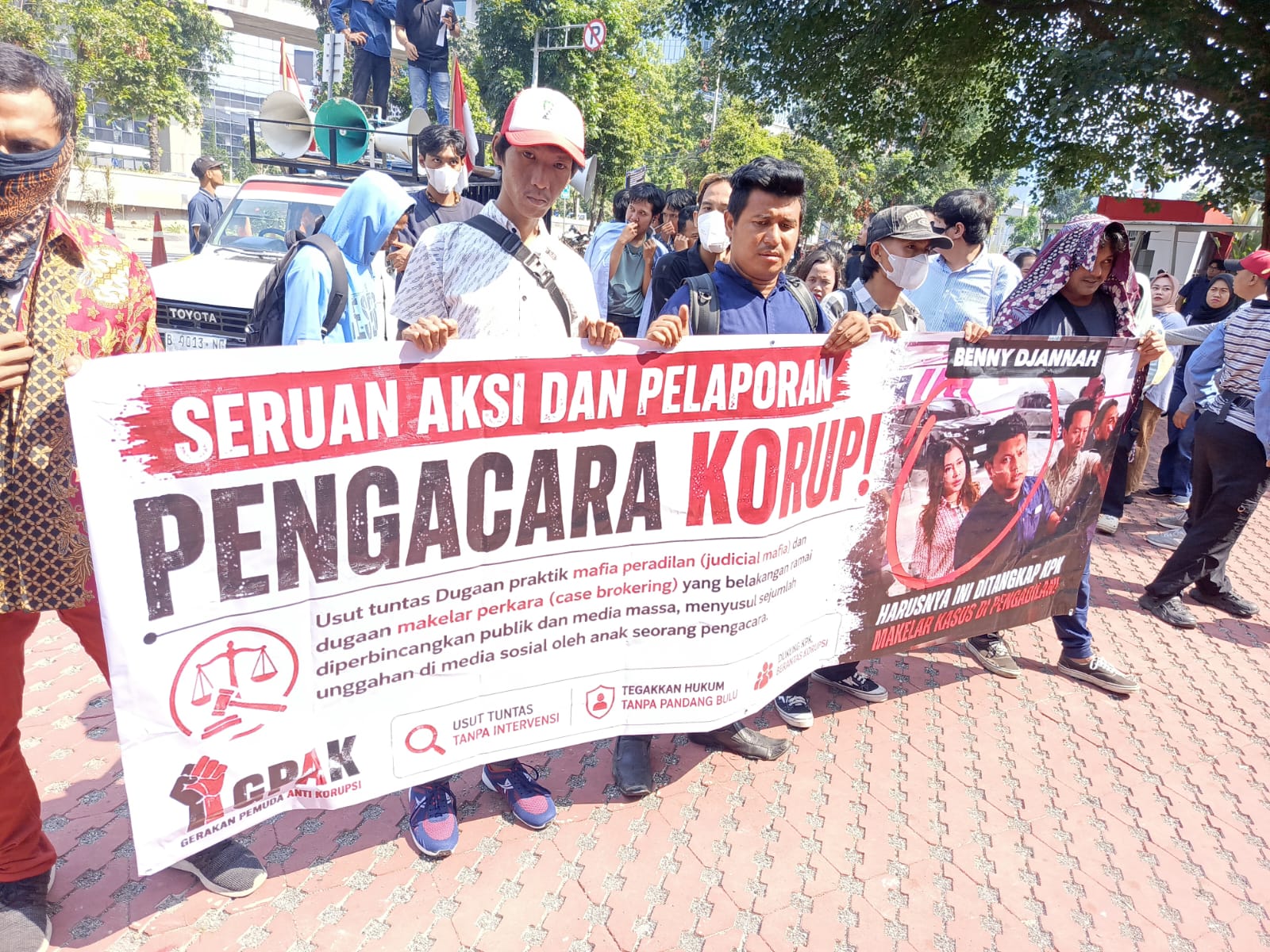 Massa GPAK Gelar Aksi di KPK, Desak Usut Tuntas Dugaan Mafia Peradilan