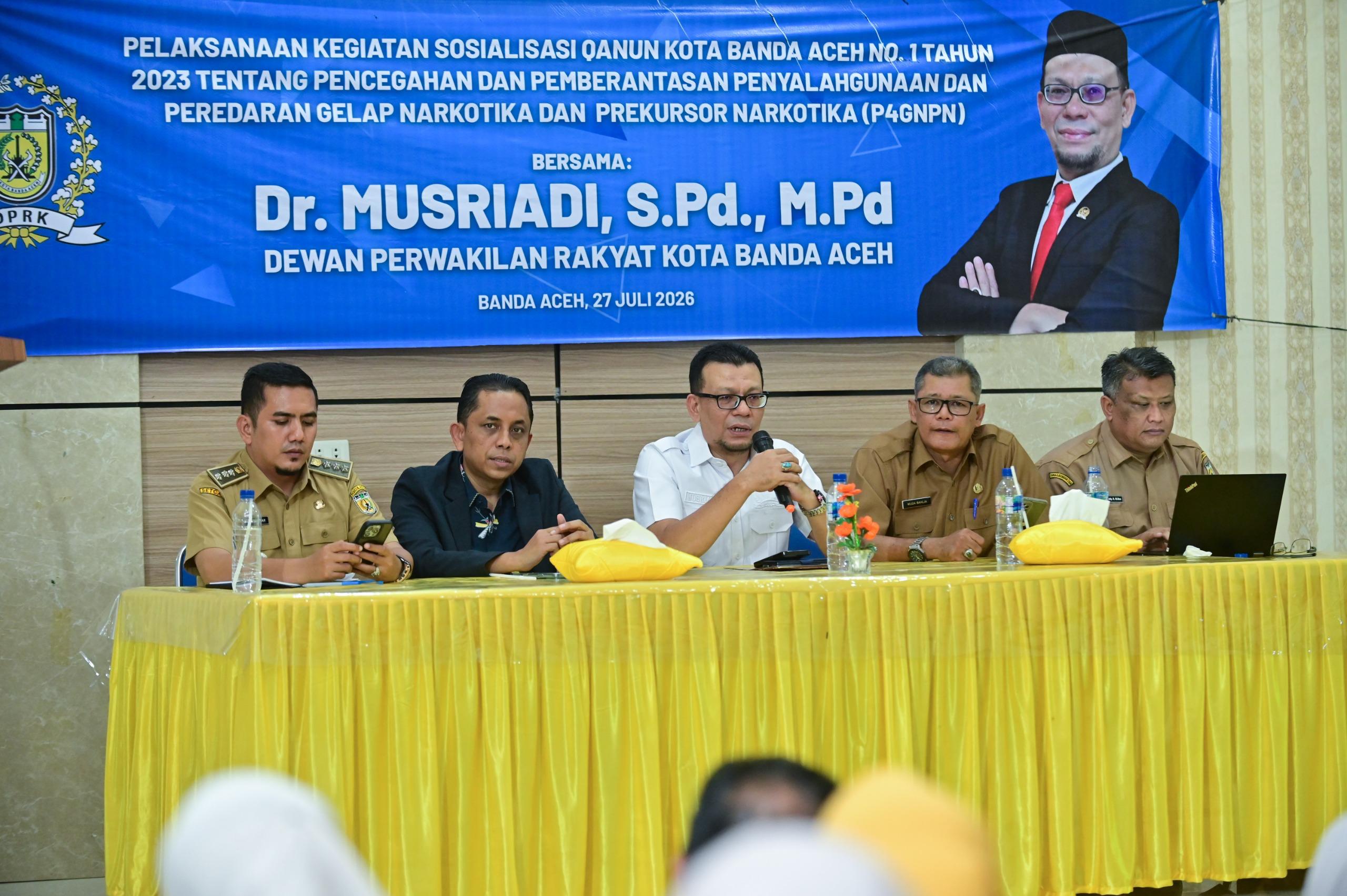 Sosialisasi P4GN di Ulee Kareng, Wakil Ketua DPRK Banda Aceh Dorong Penguatan Implementasi Qanun Antinarkoba